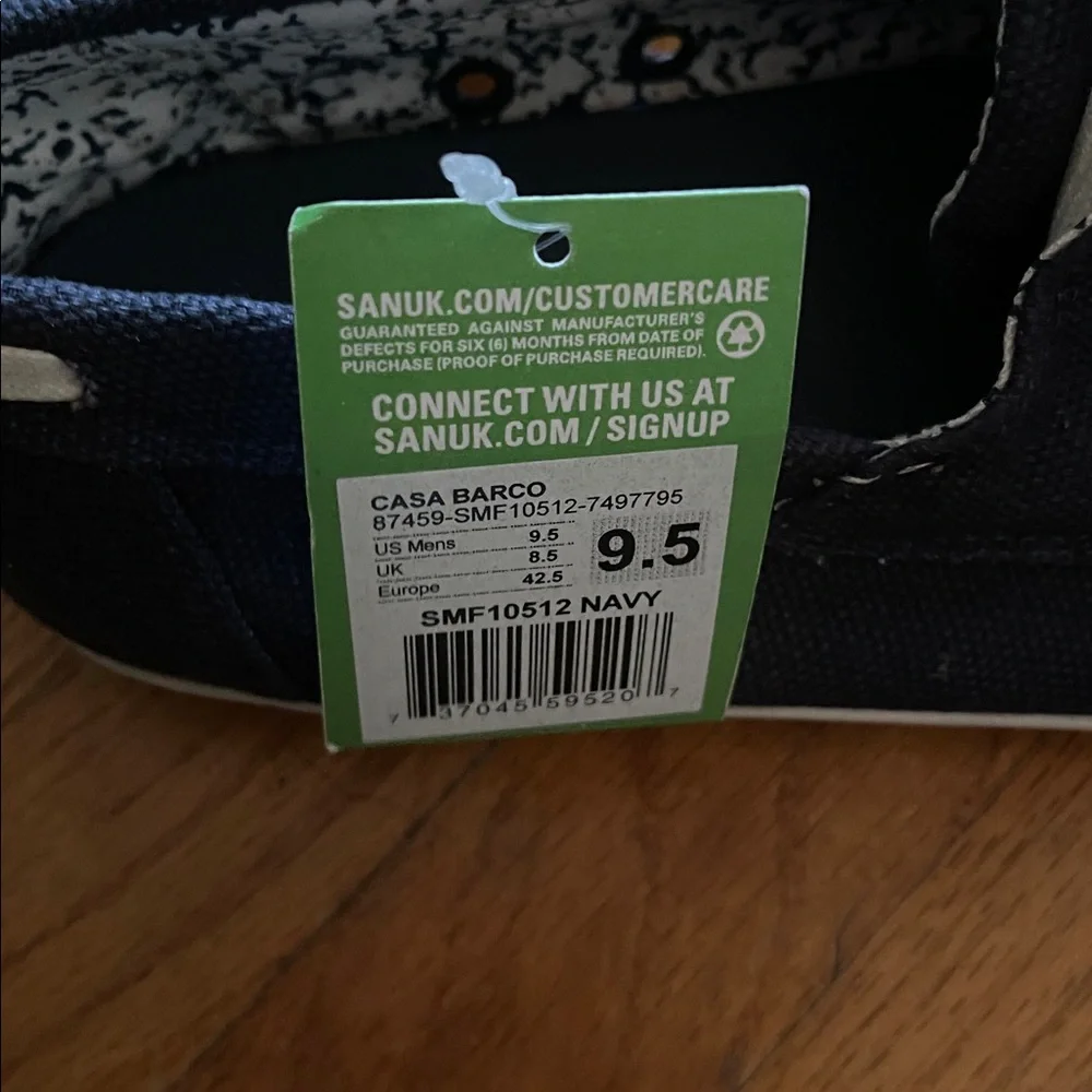 NWT Sanuk Navy Casa Barco Shoes- Size 9.5 - Picture 6 of 6